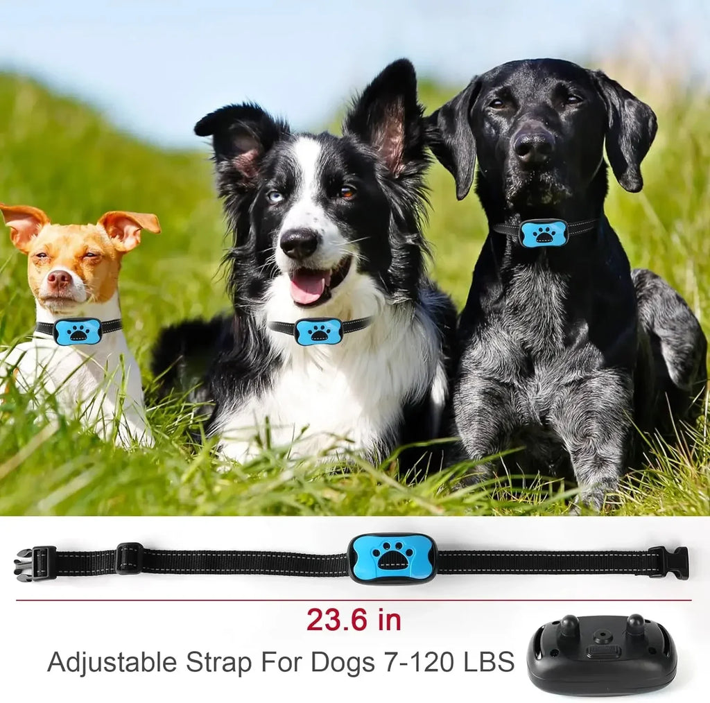 Ultrasonic Anti-Bark Dog Training Collar - Rechargeable, Effective Control