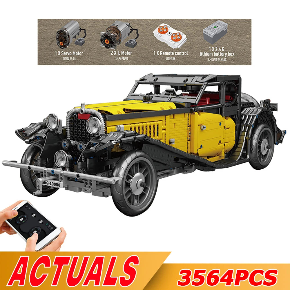 MOULD KING Motorized T50 Classic Car Building Blocks Set