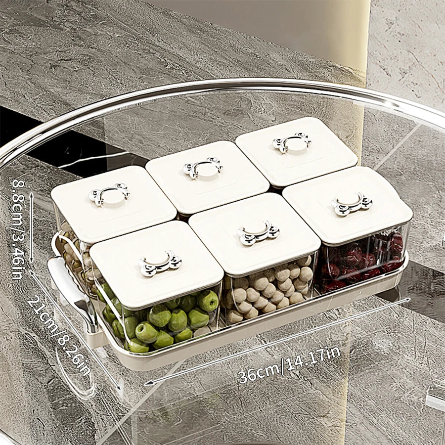 4/6 Compartment Clear Plastic Storage Tray – Durable & Eco-Friendly