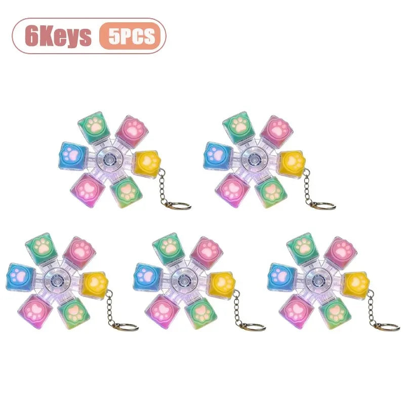 Fingertip Gyro LED Keychain - Fun Decompression Toy & Desk Decor