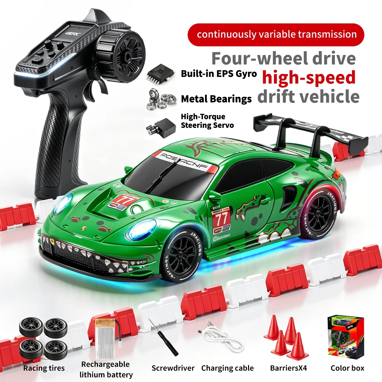 4DRC Mini RC Racing Car - 4WD Pocket Drift 1:43 High-Speed Toy