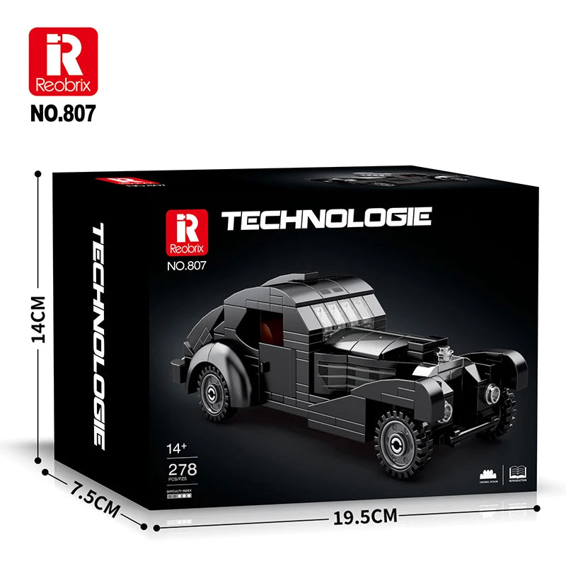 2024 Classic Vintage Racing Car Building Blocks - Super Sport Toy
