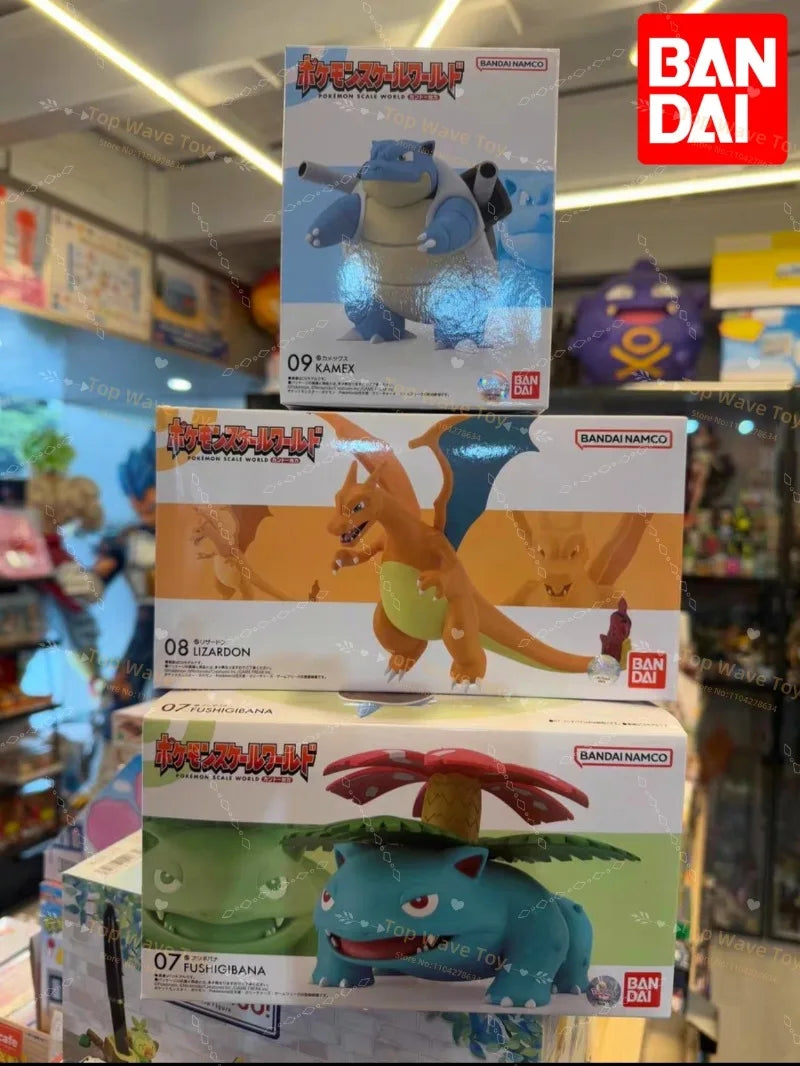 Collectible Bandai Pokemon Scale World Figures - Charizard, Blastoise & Venusaur