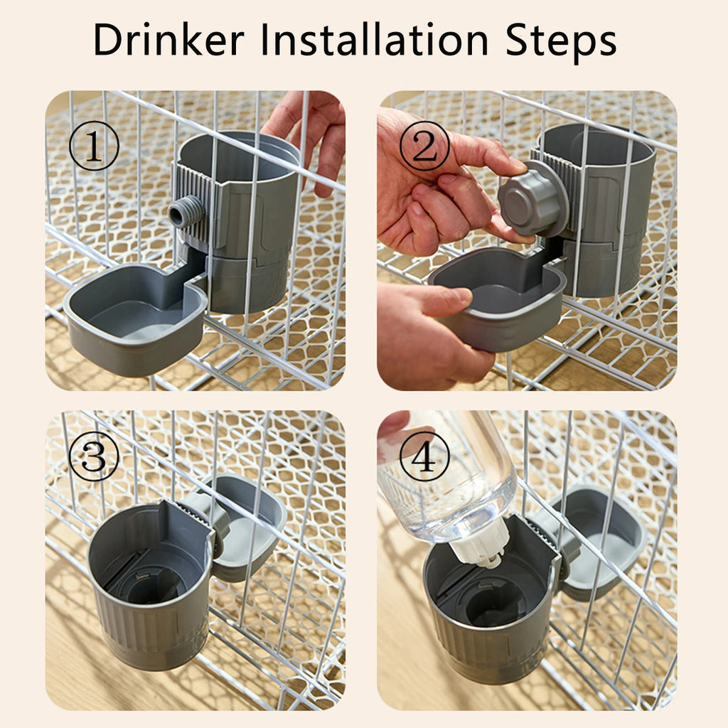 Automatic Pet Feeder & Water Dispenser for Small Dogs, Cats, and Rabbits