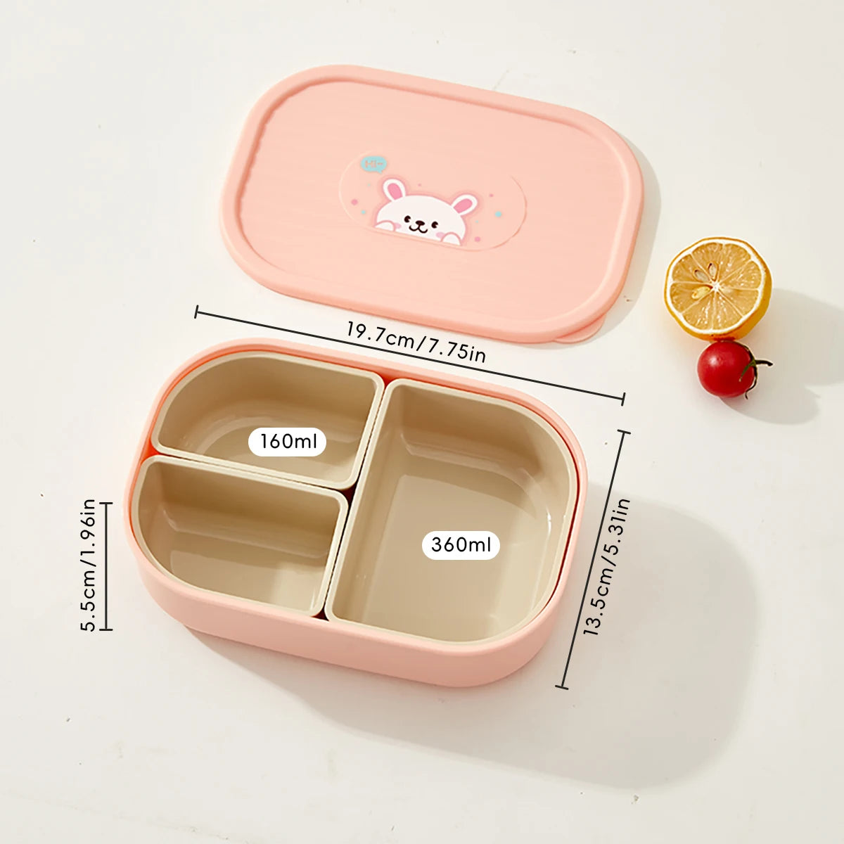 3-Compartment Food Storage Box for Fresh Keeping | Kitchen Organizer