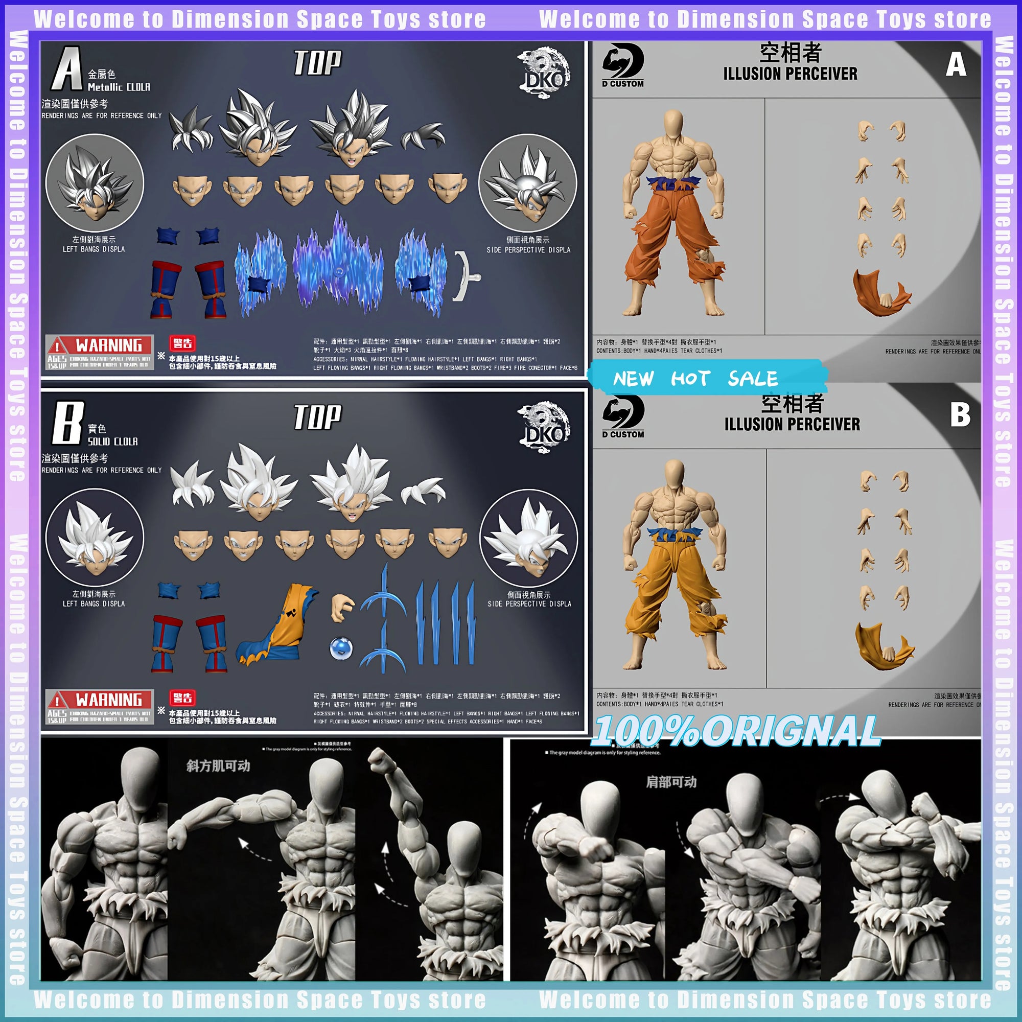 Son Goku Ultra Instinct Action Figure - Dko Studio Collectible
