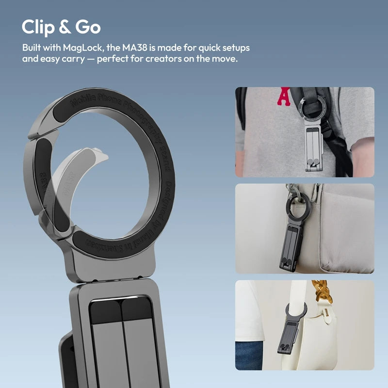 Ulanzi MA38 Magnetic Overhead Tripod for Smartphones - Versatile & Portable