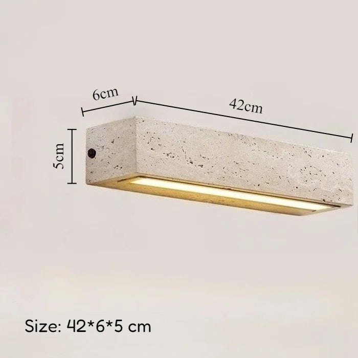 IISINUO Natural Stone LED Wall Lamp - Modern IP65 Porch Light