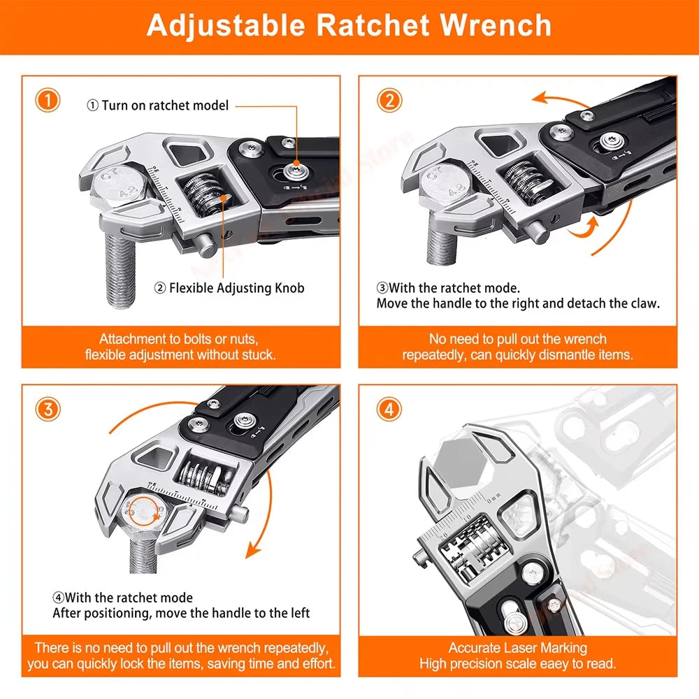 NexTool 11-in-1 Multitool Wrench & Folding Knife for Woodworking