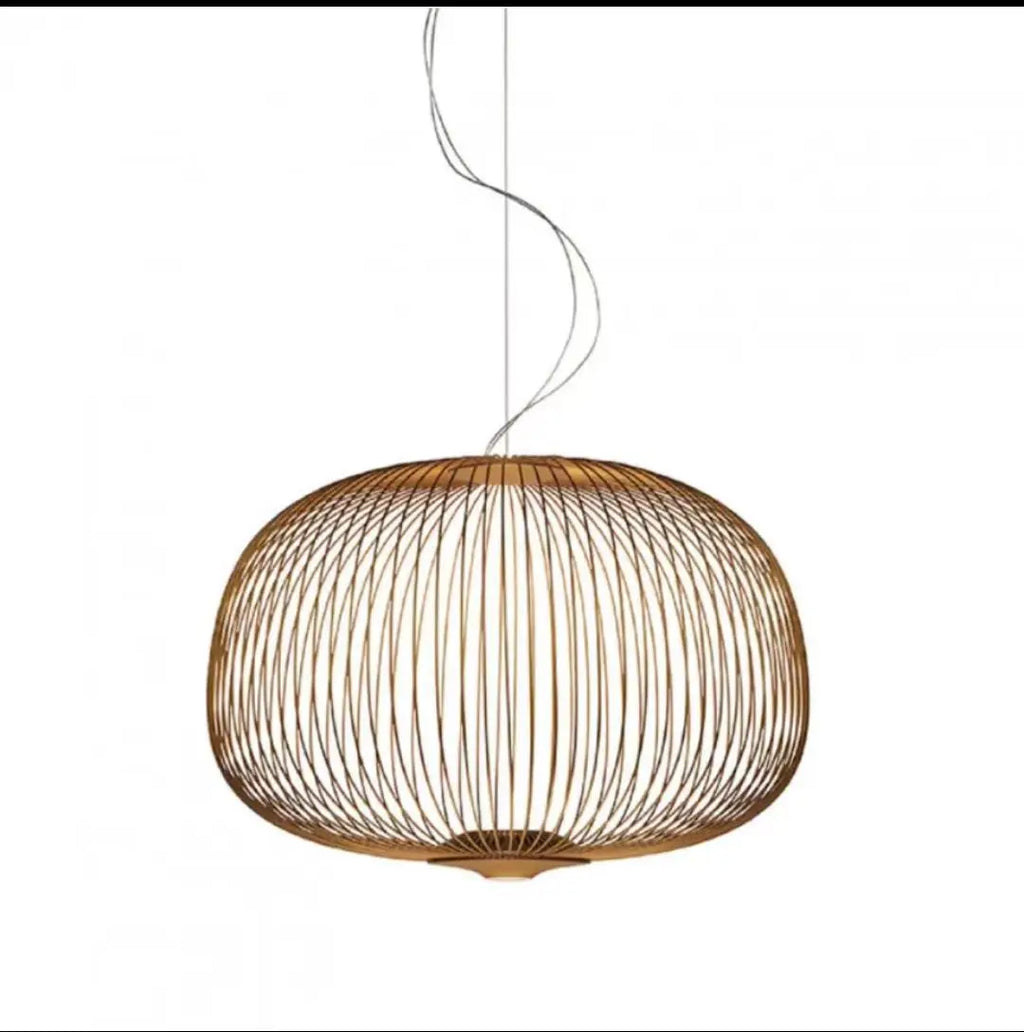 Nordic Mesh Spokes LED Pendant Light - Modern Bird Cage Design