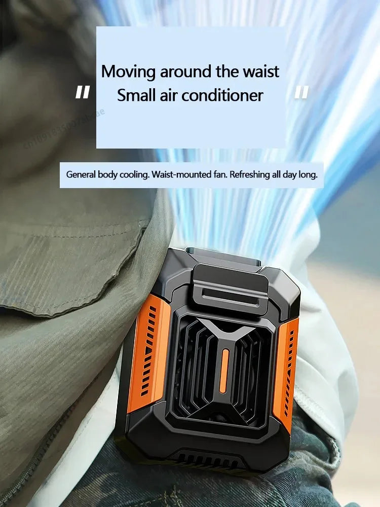 HOMFISH Portable Wearable Fan with Power Bank & Flashlight - Ideal for Outdoors