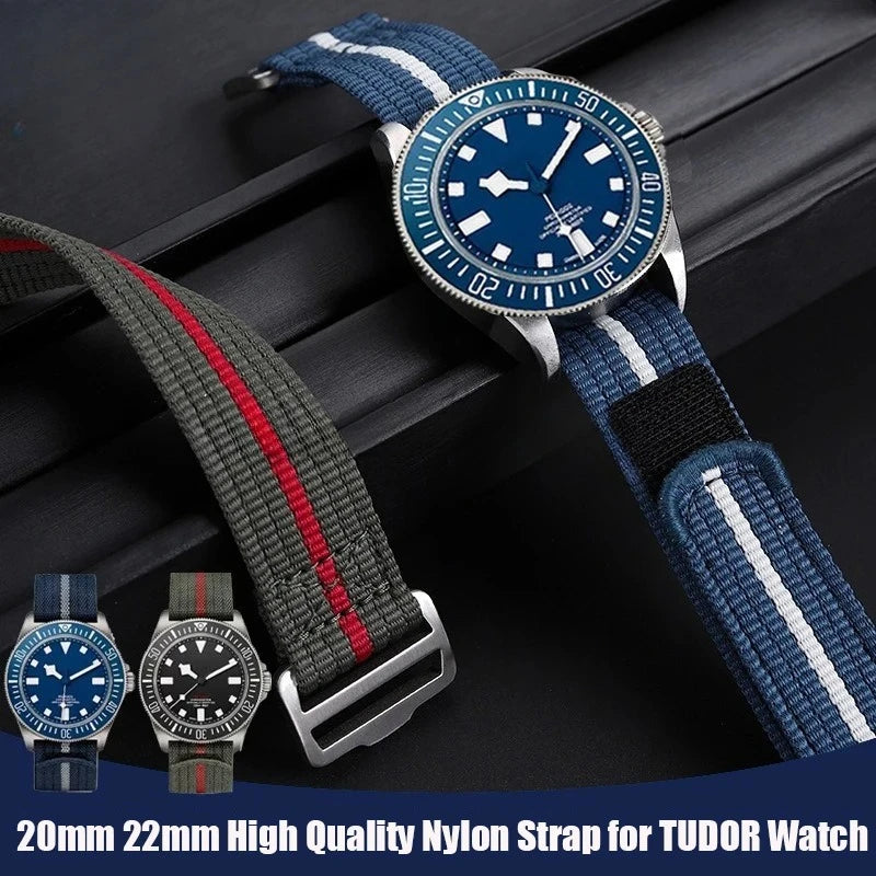 High-Quality Nylon Watch Strap 20mm & 22mm for Men – Sporty & Durable