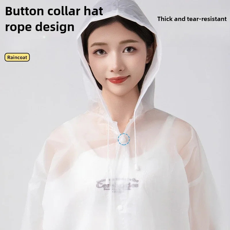 EVA Rain Suit Poncho - Waterproof & Windproof Travel Raincoat