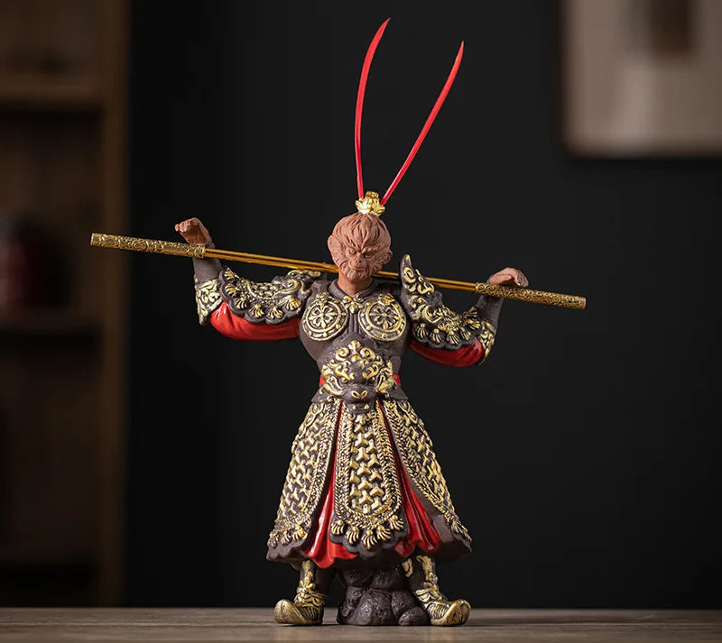 Ceramic Sun Wukong Figure - Unique Anime Sculpture for Home Decor