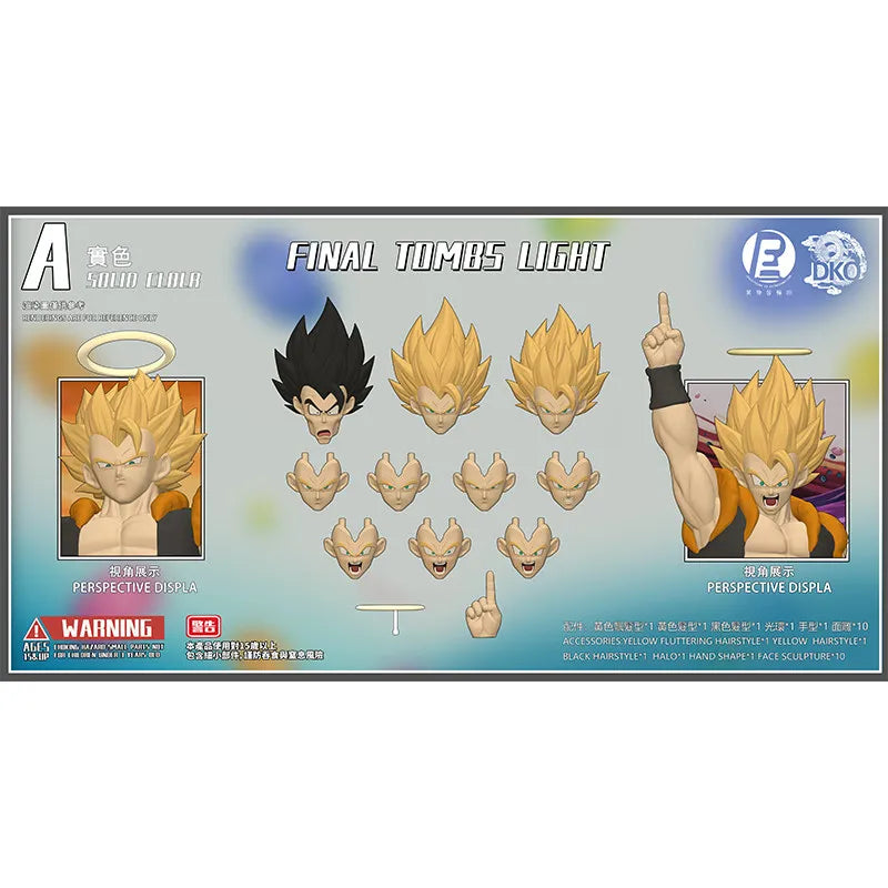 Gogeta Super Saiyan Head Sculpts for Dragon Ball Figures