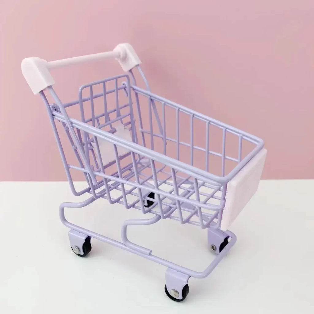 Mini Shopping Cart Toy for Kids - Fun Crafts & Storage Solution