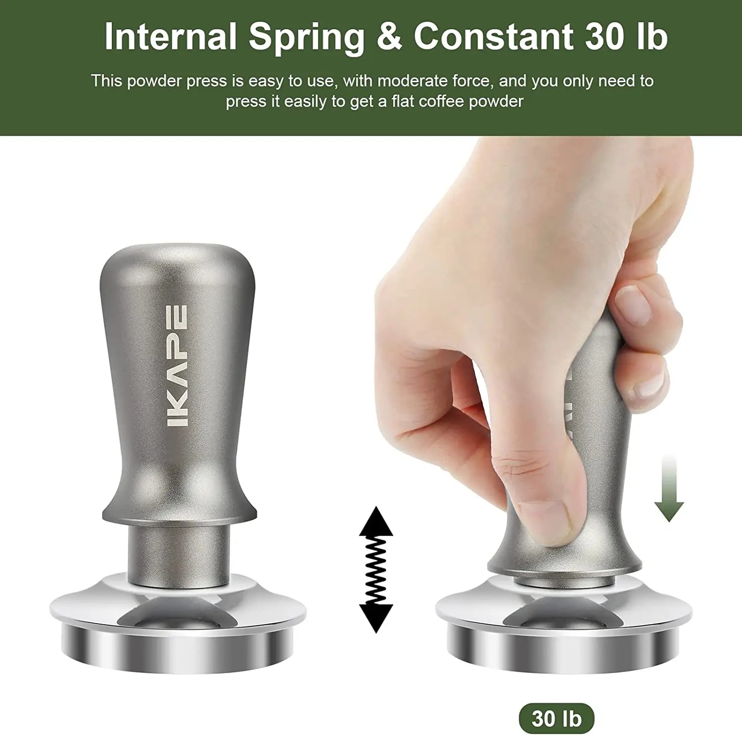 IKAPE V3 Espresso Tamper - Premium Stainless Steel Barista Tool