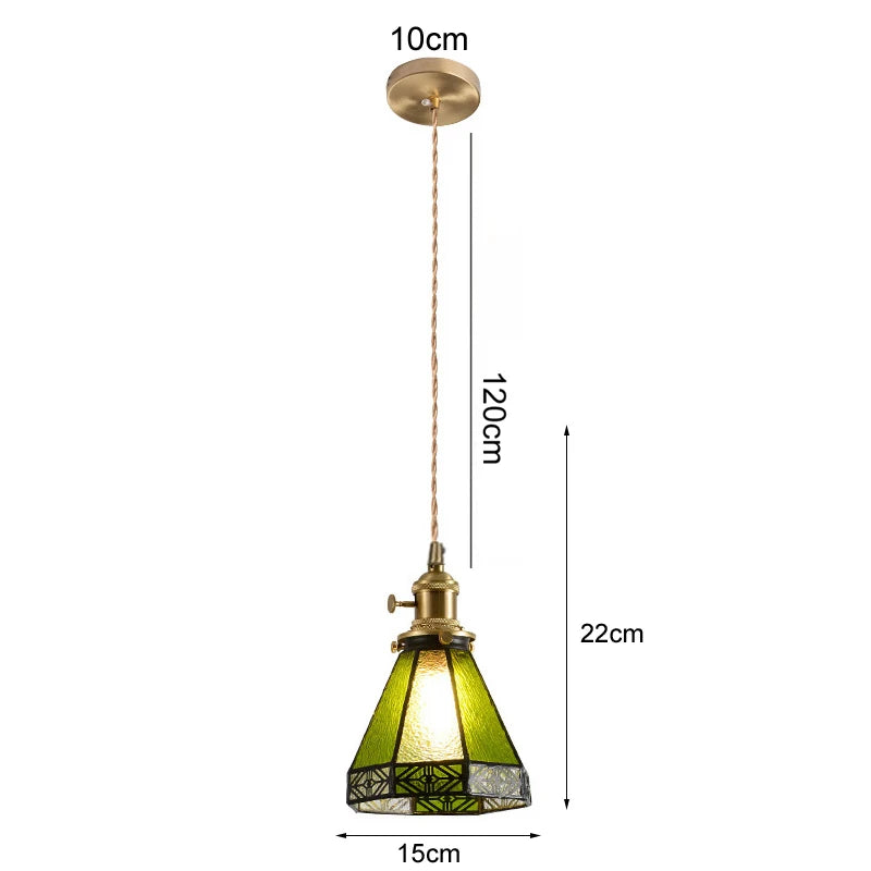Nordic Retro Green Pendant Light for Stylish Home Decor