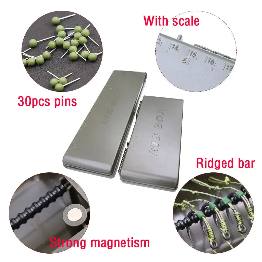 Compact Carp Fishing Tackle Storage Box for Efficient Rig Organization