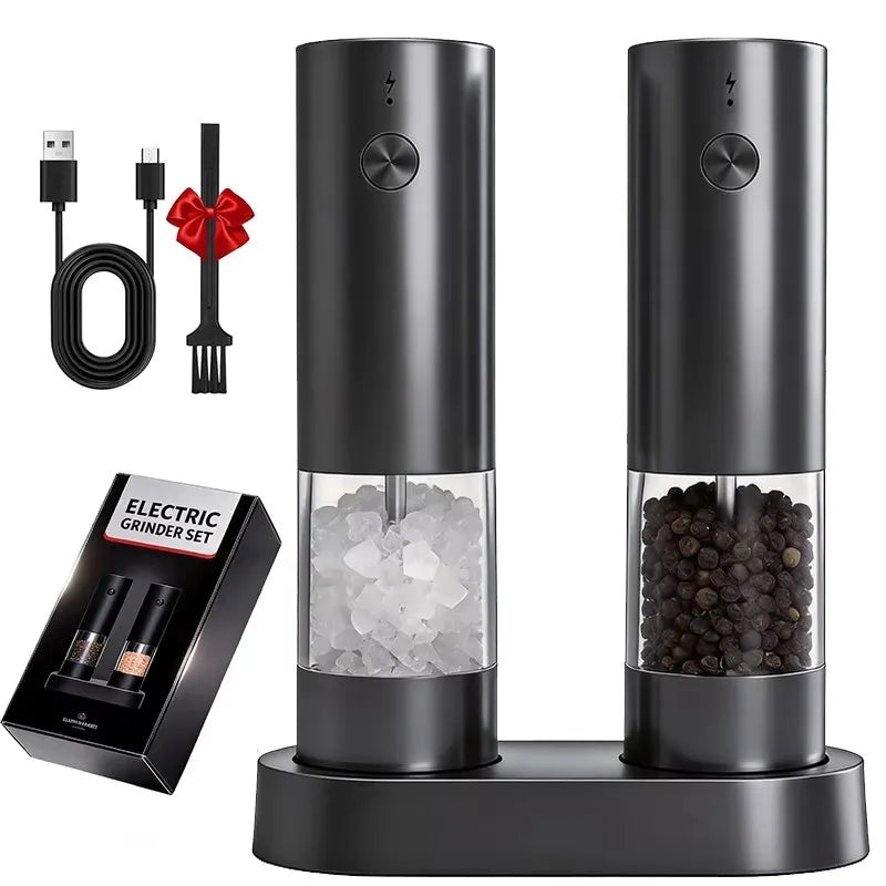 Mini USB Rechargeable Automatic Pepper Grinder - Adjustable Coarseness