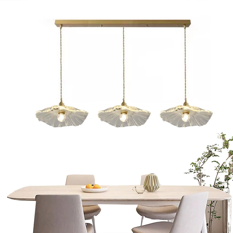 Stylish Glass Pendant Light - Modern Hanging Lamp for Dining & Kitchen