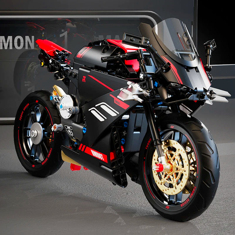 High-Speed Racing Motorcycle Building Blocks Set - 426pcs STEM Toy
