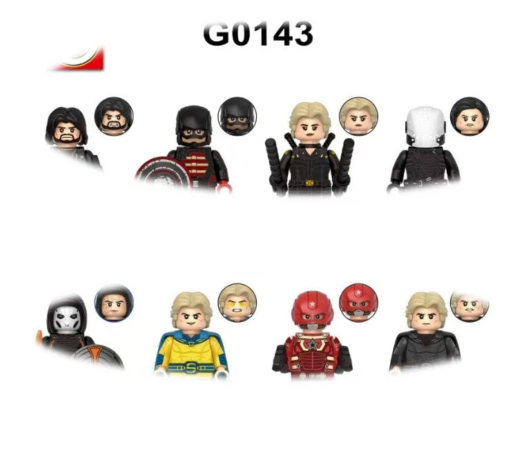 8-Piece Thunderbolts Action Figure Set - U.S. Agent & More