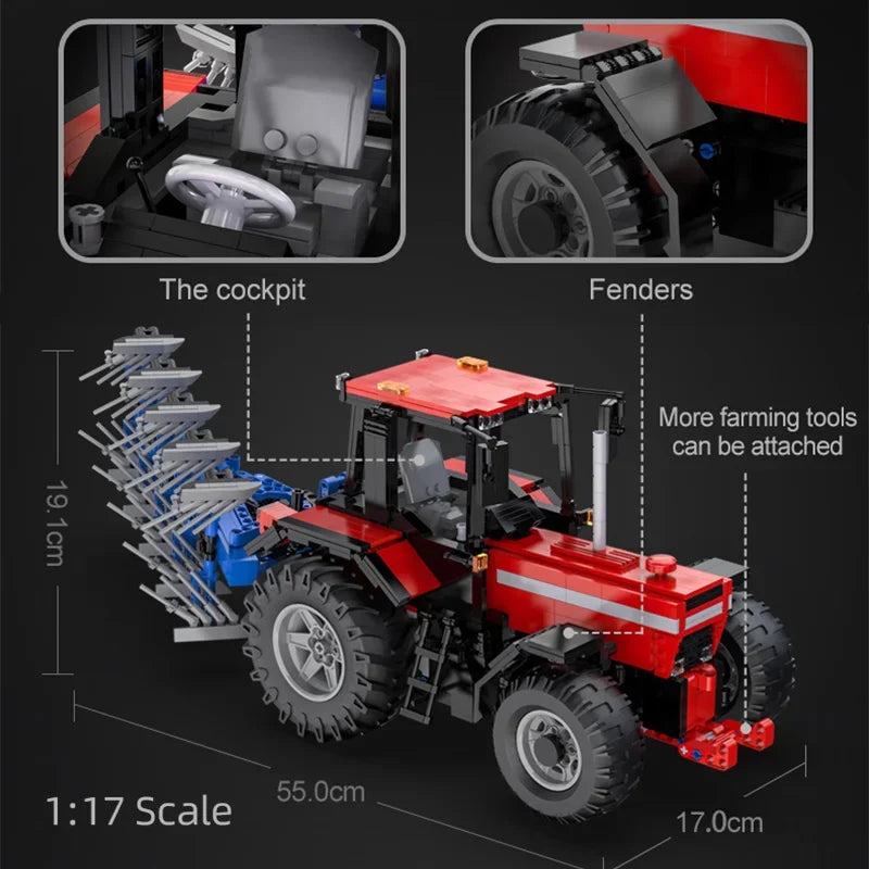 Cada 1:17 City Remote Control Agricultural Vehicle Building Blocks