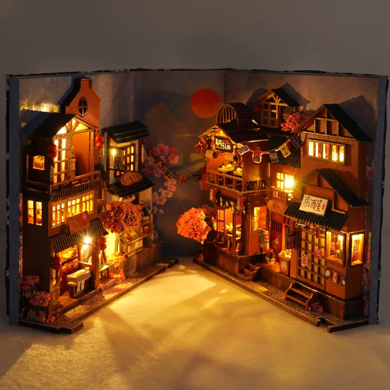 Charming DIY Miniature Wooden Book Nook Model Kit for Creativity