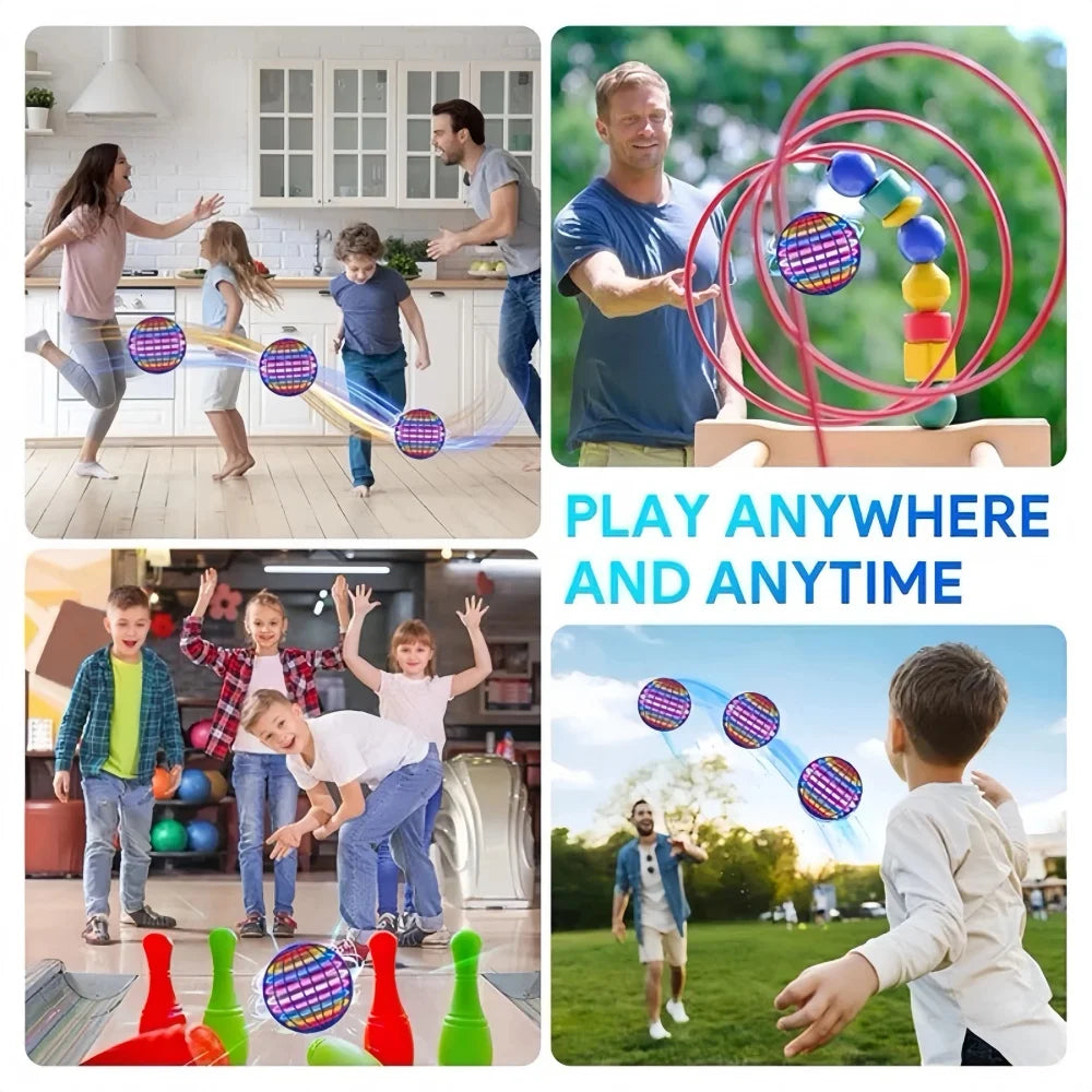 Flying LED Cosmic Globe - Hand Controlled 360° Rotating Ball Toy