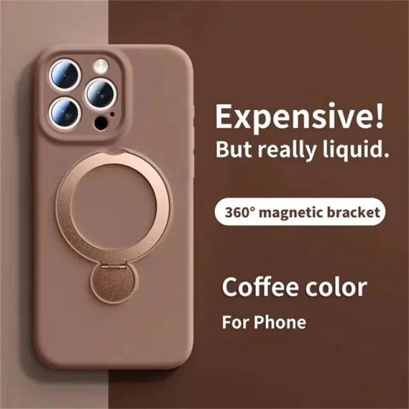 Liquid Matte Magnetic Stand Case for iPhone 17 & 16 Pro Max