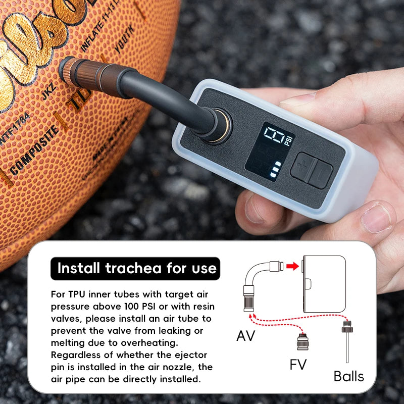 ROCKBROS High-Pressure Electric Air Pump for Bikes - Portable & Versatile
