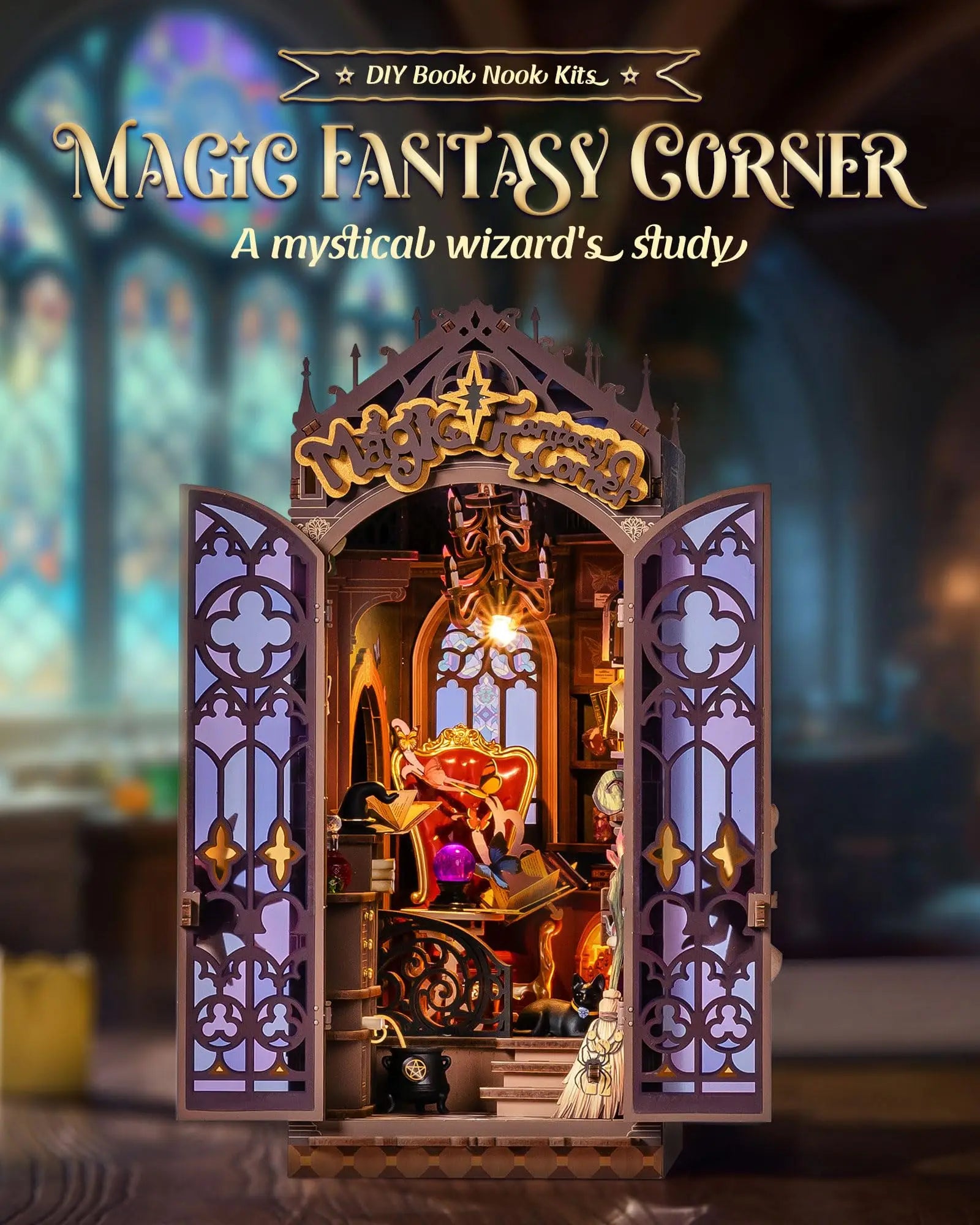 Rolife Magic Fantasy DIY Book Nook Kit for Enchanting Room Decor