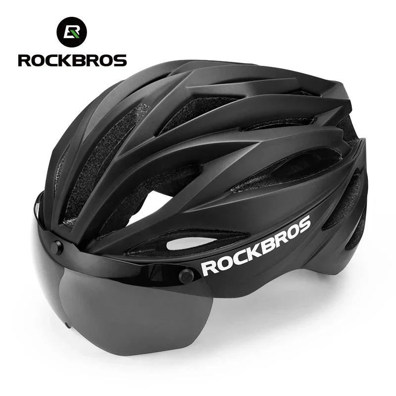 ROCKBROS Adjustable Cycling Helmet with Magnetic Goggles - Ultimate Safety