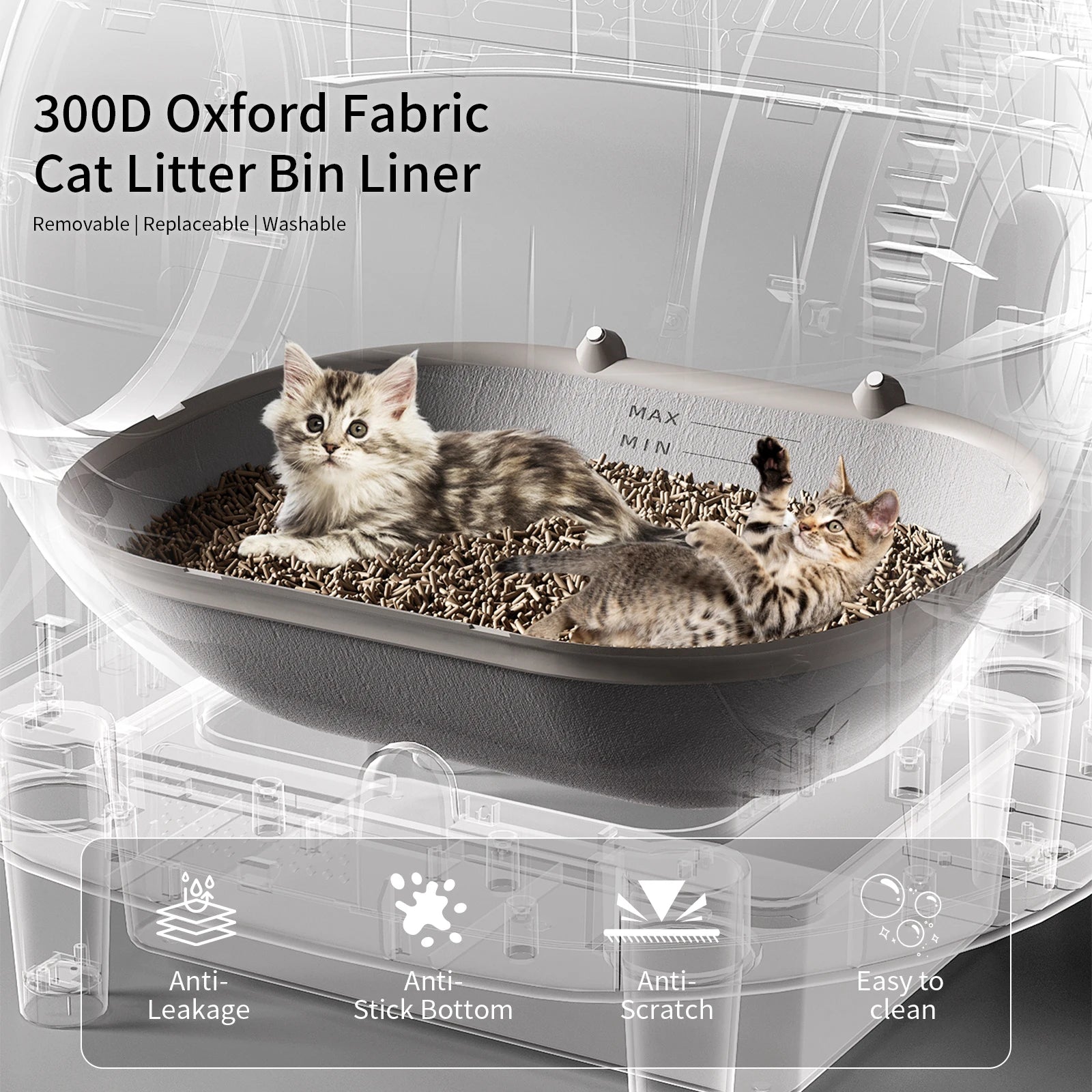 REDSASA Self-Cleaning Automatic Cat Litter Box with App Control & Stairs