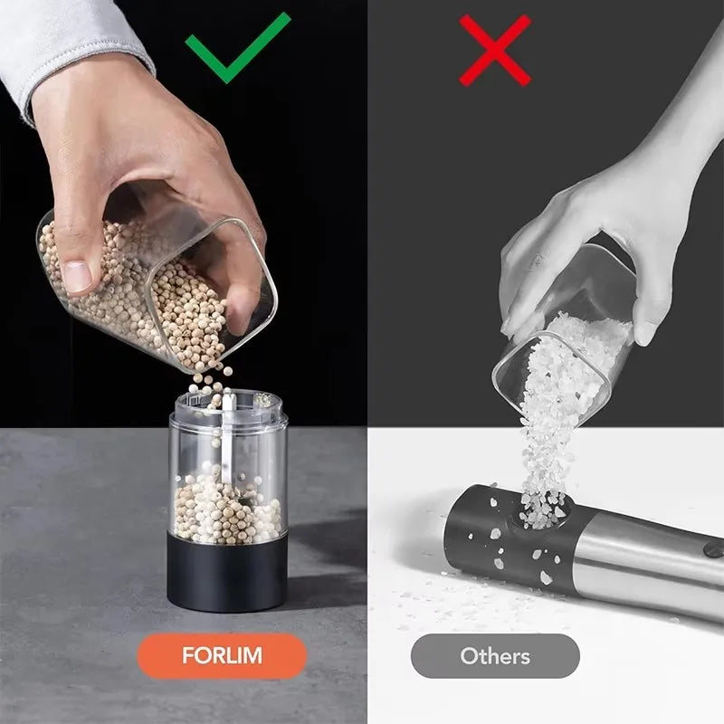 Mini USB Rechargeable Automatic Pepper Grinder - Adjustable Coarseness