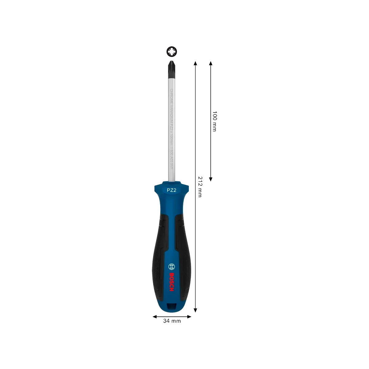 Bosch Pozidriv Screwdriver - High Torque & Comfort Grip Tool