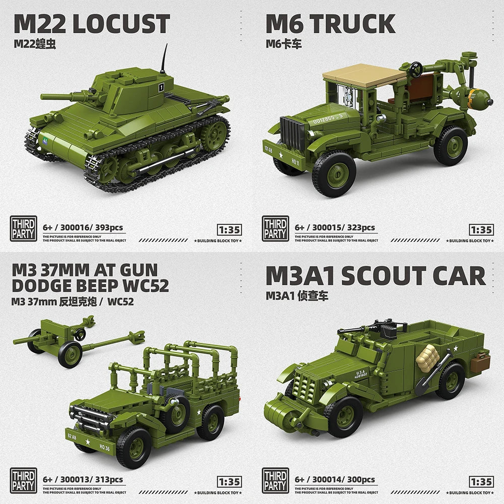 M22 Locust Tank Building Blocks Set – Fun for Kids & Collectors