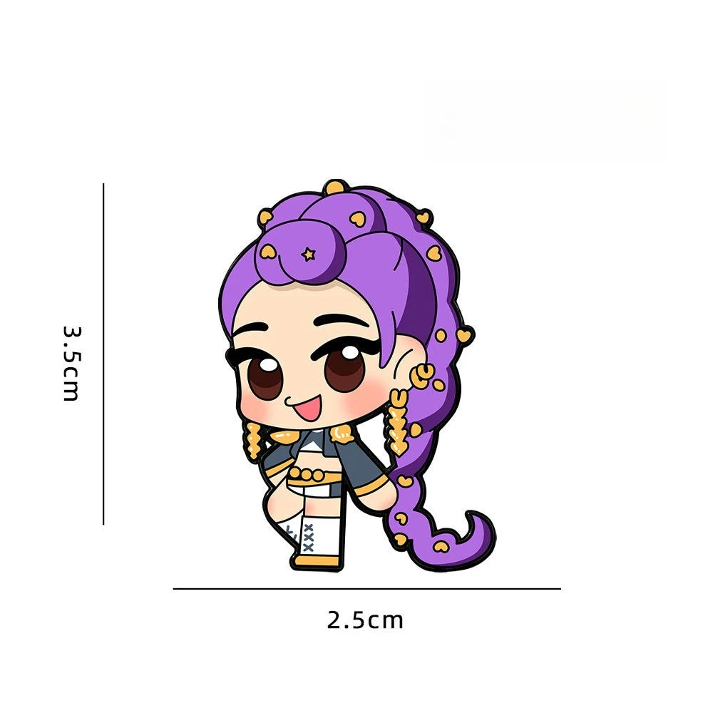 Kpop Cartoon Metal Brooches - Cute Accessory Pins for Fashion Lovers