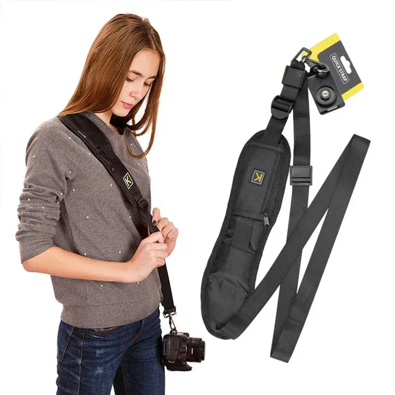 Portable DSLR Camera Shoulder Strap - Comfort & Convenience