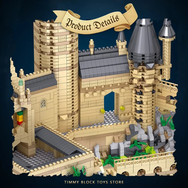 Mini Magic World Medieval Castle Building Block Set - DIY Fun