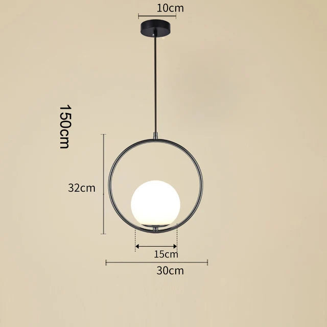 Modern Glass Ball Pendant Light for Dining & Kitchen - Ramalho
