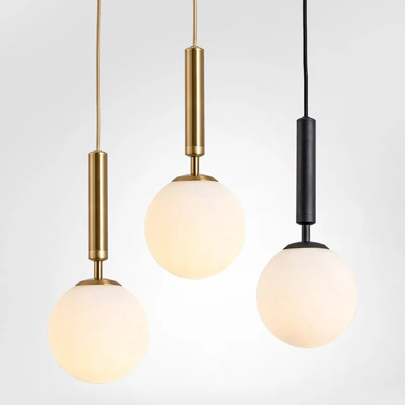 Nordic Modern Glass Pendant Lamp for Bedroom & Living Room