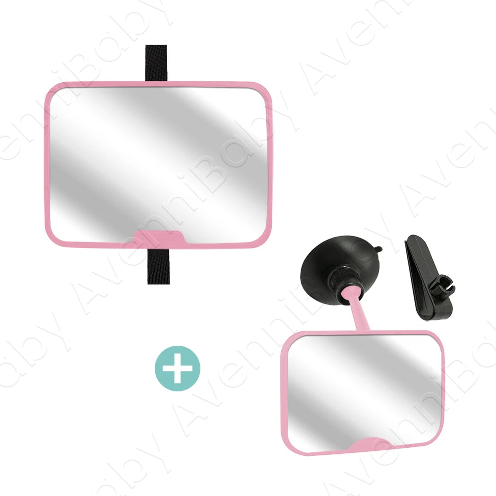 2PC Baby Car Mirror Set - 360° Rotatable Shatterproof View