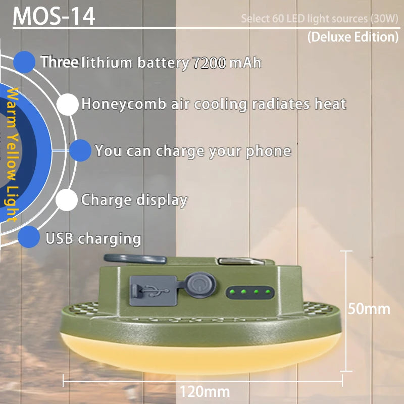 MOSLIGHTING Rechargeable LED Lantern - Ultimate Portable Camping Light