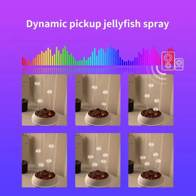 Dynamic Jellyfish Humidifier & Aroma Diffuser w/ Remote & LED Lights