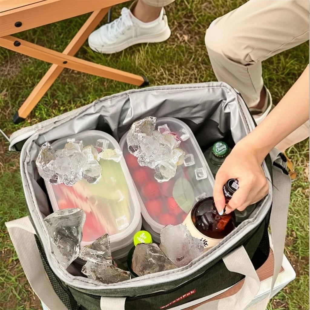Insulated Lunch Bag - Large Capacity, Waterproof Bento Cooler with Strap