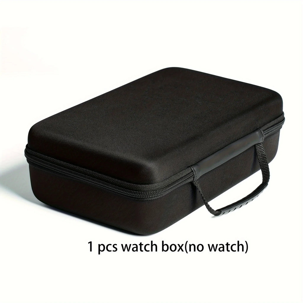 Elegant 8-Slot Watch Box - Premium Travel Case with Foam Padding