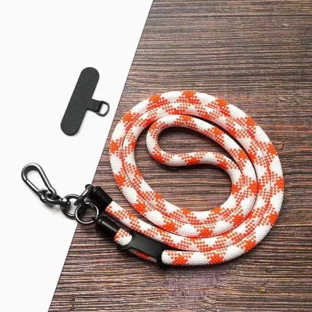 Adjustable Multi-Functional Crossbody Phone Lanyard - Black & White