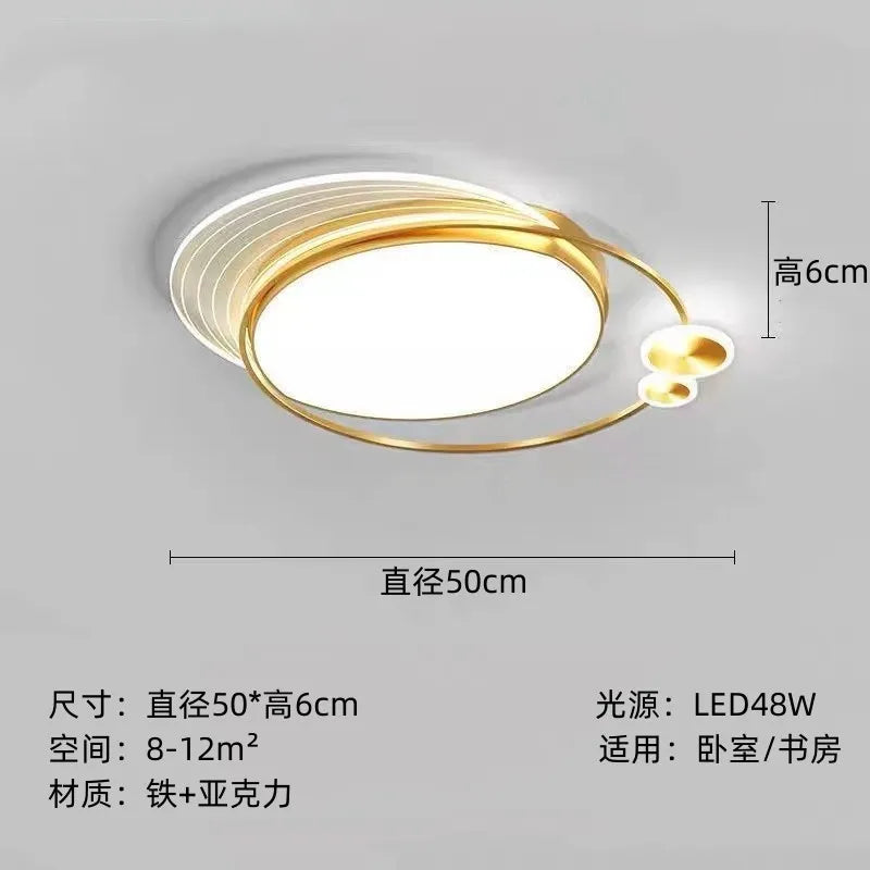 Nordic Double Square Acrylic LED Ceiling Lamp for Modern Spaces
